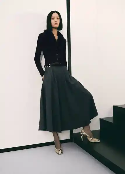 Cárdigan Maddie Negro Talla L Mujer Mango