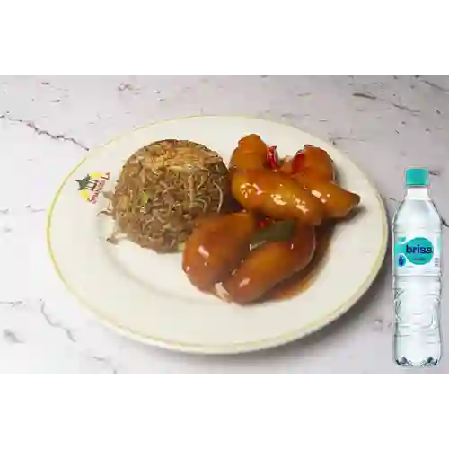 Combo Arroz c/ Agridulce de Pollo +Brisa S/gas 600ML
