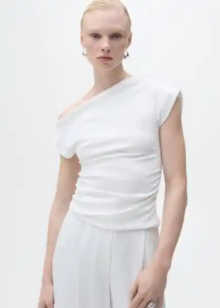 Top Juli Blanco Talla S Mujer Mango