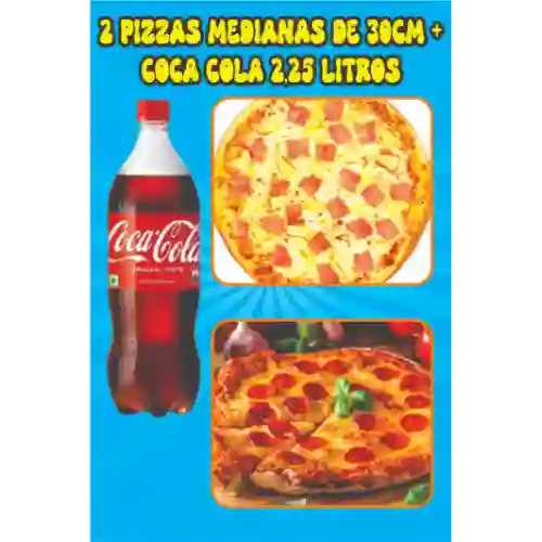 Promo 2 Medianas 30Cm + C/cola 2,25Lt