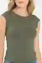 Top Zipline Color Verde Militar Talla S Ragged