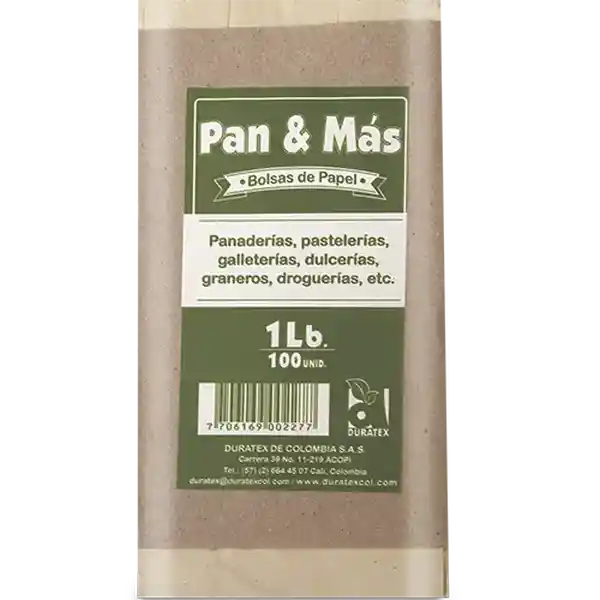 Pan & Más Bolsa de Papel de 1 Lb