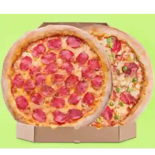 2 Pizzasmedianas de 32Cm 6Xcion Cada una