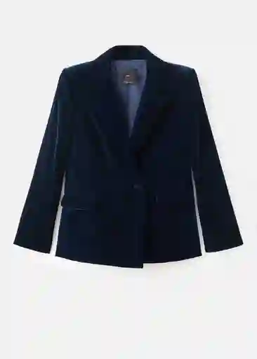 Blazer Americana Combi Navy Talla M Mujer Mango