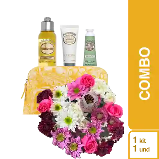 Combo Bouquet 14 Flores Mixto + Kit Almendras Para Mamá
