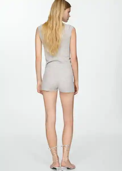 Short Zeppelin Gris Talla S Mujer Mango