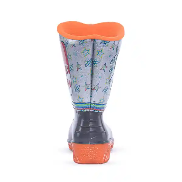 Disney Botas de Lluvia Toy Arif Para Niño Gris y Naranja T. 30