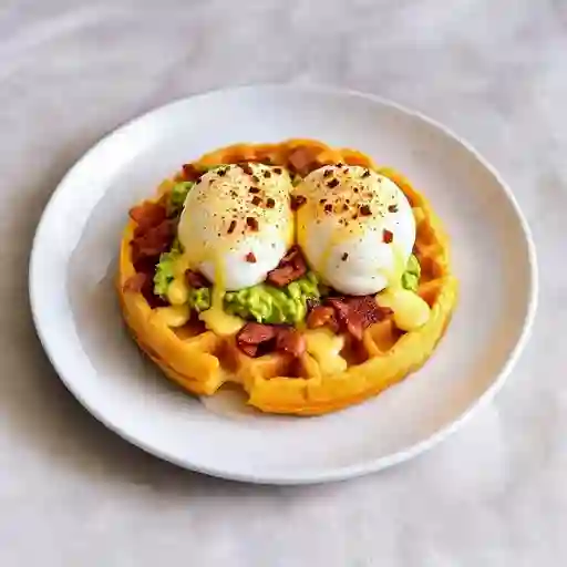 Waffle De Pan De Yuca Con Tocineta