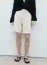 Bermuda Camilla Offwhite Talla 34 Mujer Mango