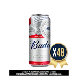 Cerveza Budweiser Lata 269 Ml por 48 Unidades