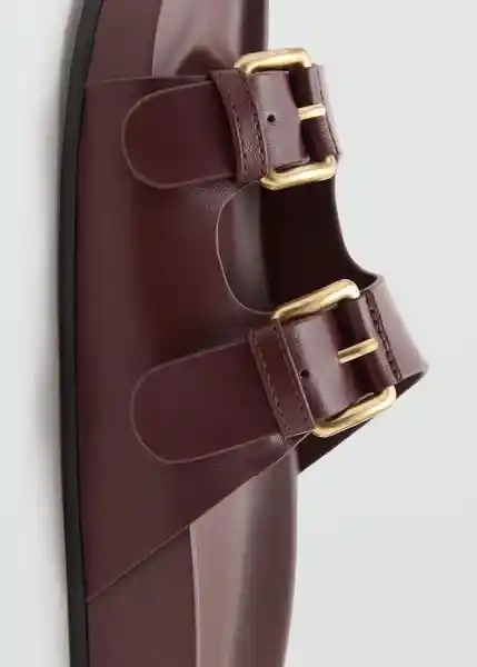 Sandalias Square Burdeos Talla 37 Mujer Mango