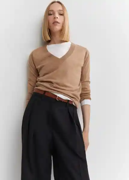 Jersey Luccav Camel Talla M Mujer Mango