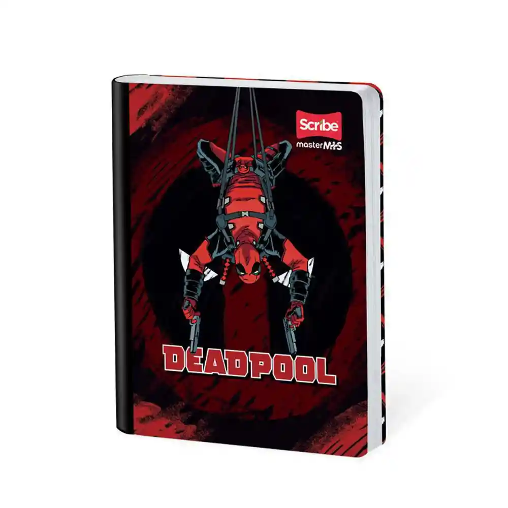 Cuaderno Deadpool Master Mas Rayado 100 Hojas Cosido Scribe