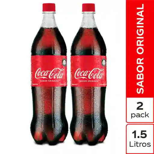  2 x Gaseosa Coca-Cola Sabor Original 1.5L