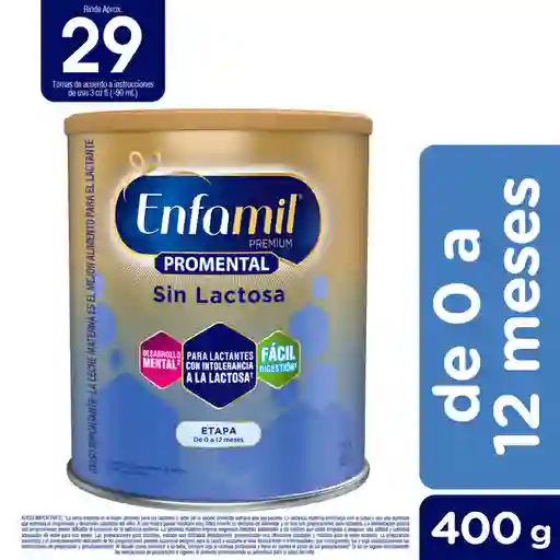 Fórmula Infantil Enfamil Premium Sin Lactosa 400 g