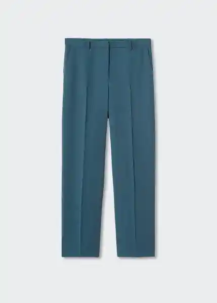 Pantalón Estel Azul Talla 36 Mujer Mango