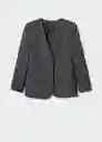 Blazer Americana Gala Gris Claro Vigoré Talla XL Mujer Mango