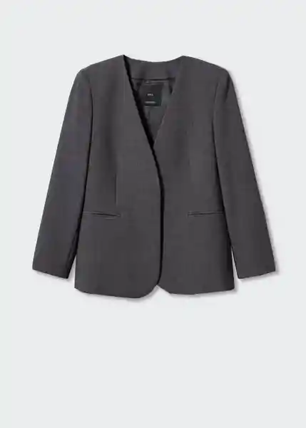 Blazer Americana Gala Gris Claro Vigoré Talla XL Mujer Mango