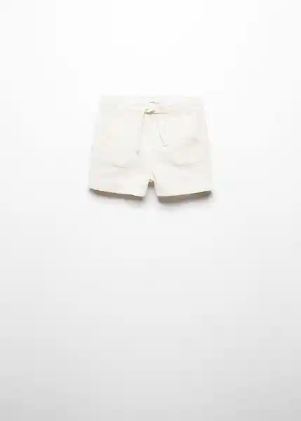 Bermuda Theo Off White Talla 70 Niños Mango