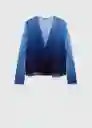 Blusa Cielo Azul Talla M Mujer Mango