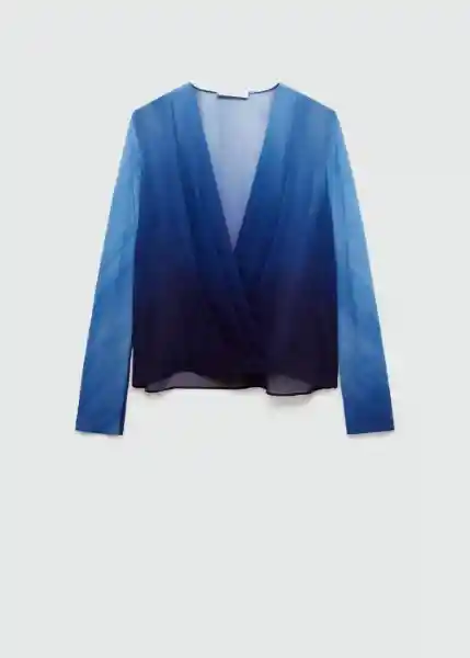 Blusa Cielo Azul Talla M Mujer Mango