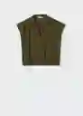 Camisa Marais-W Khaki Talla L Mujer Mango