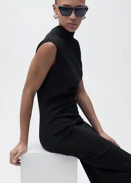 Vestido Bella Negro Talla L Mujer Mango