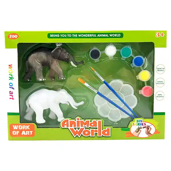 Faroplay Juguete Animal Wild Pinta Animales Acuarela Guia