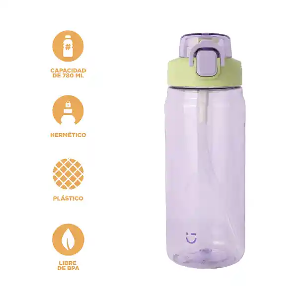 Vaso Plástico de Verde y Morado 780 mL Miniso