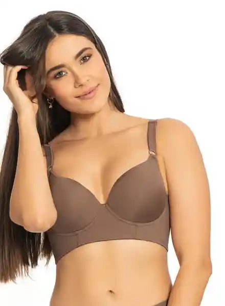 Cher France Brasier Realce en Microfibra Cocoa Talla 38