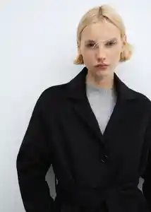 Abrigo Cuca Negro Talla 18 Mujer Mango