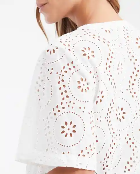 Camisa Eyelet Resort Femenino Blanco 0 Claro Talla M Chevignon