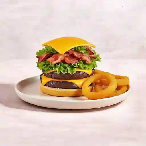 Burger Bacon & Onion Rings