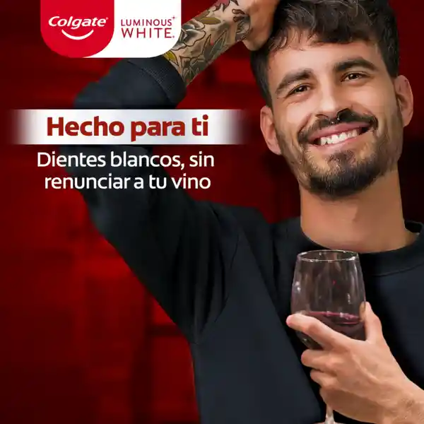 Colgate Crema Dental Luminous White Lovers Vino 55 mL