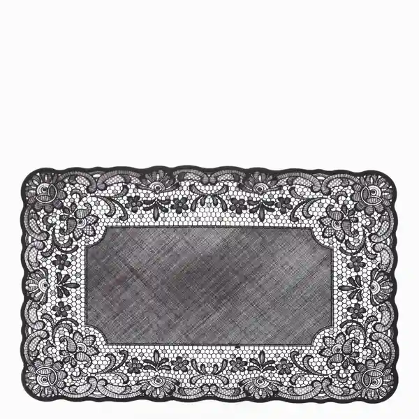 Individual Crochet Negro Ambiente Gourmet