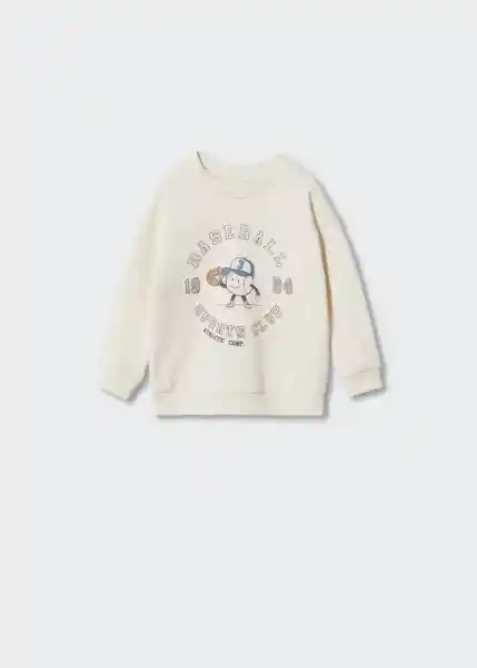 Sudadera State Offwhite Talla 70 Niños Mango