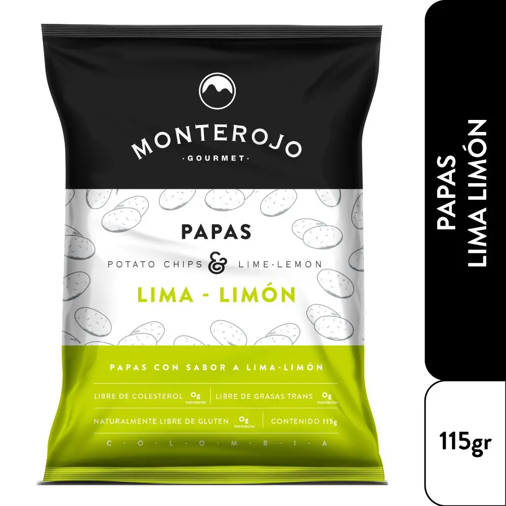 Monterojo Snacks de Papas Sabor Lima-Limón