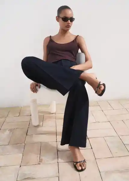 Pantalón Alba Tejano Soft Talla XS Mujer Mango