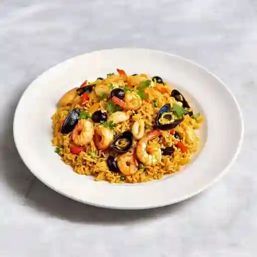 Arroz Frito Al Wok con Mariscos