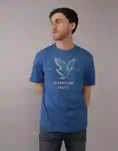 Camiseta Hombre Azul Talla: LARGE 3774400 American Eagle