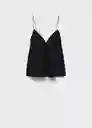 Top Zlata Negro Talla S Mujer Mango