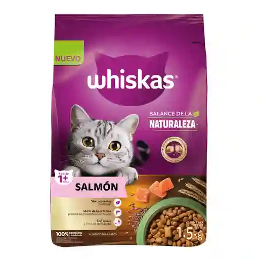 Whiskas Alimento para Gato Seco Balance Natural Sabor Salmón