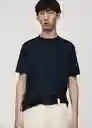 Camiseta Bellow Navy Talla S Hombre Mango