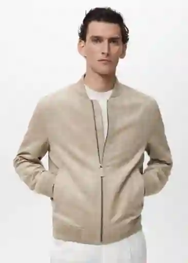 Chaqueta Bero Gris Talla M Hombre Mango