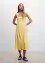 Vestido Boscol-H Amarillo Pastel Talla XL Mujer Mango