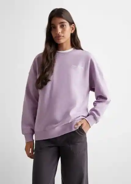 Sudadera Studio Lavanda Talla 18 Niñas Mango