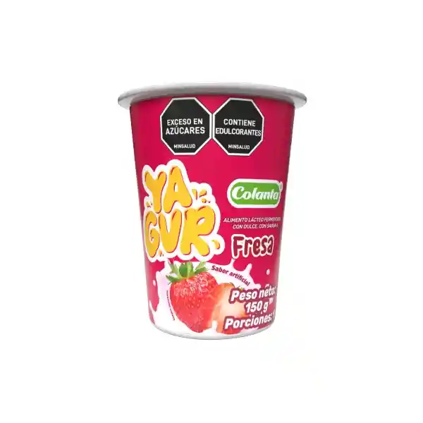 Colanta Yagur Alimento Lácteo Fresa Vaso