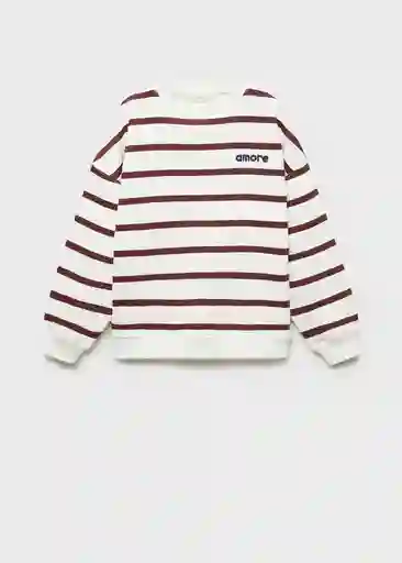 Sudadera Amore Off White Talla 10 Niñas Mango