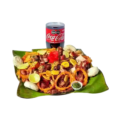 Súper picada para 4 personas con gaseosa