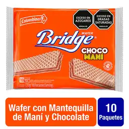 Bridge Galleta Wafer con Mantequilla de Maní y Chocolate 